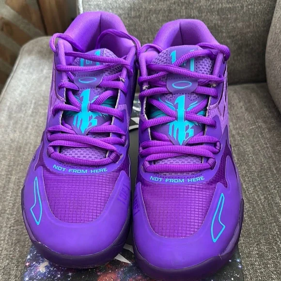 Puma Lamelo Ball Purple Basketball Sneakers - Picture 3 of 4